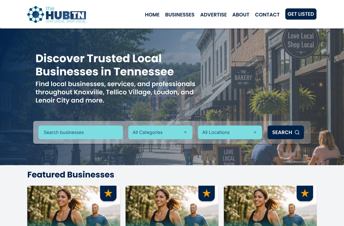 theHUB homepage hero — hi-fi design
